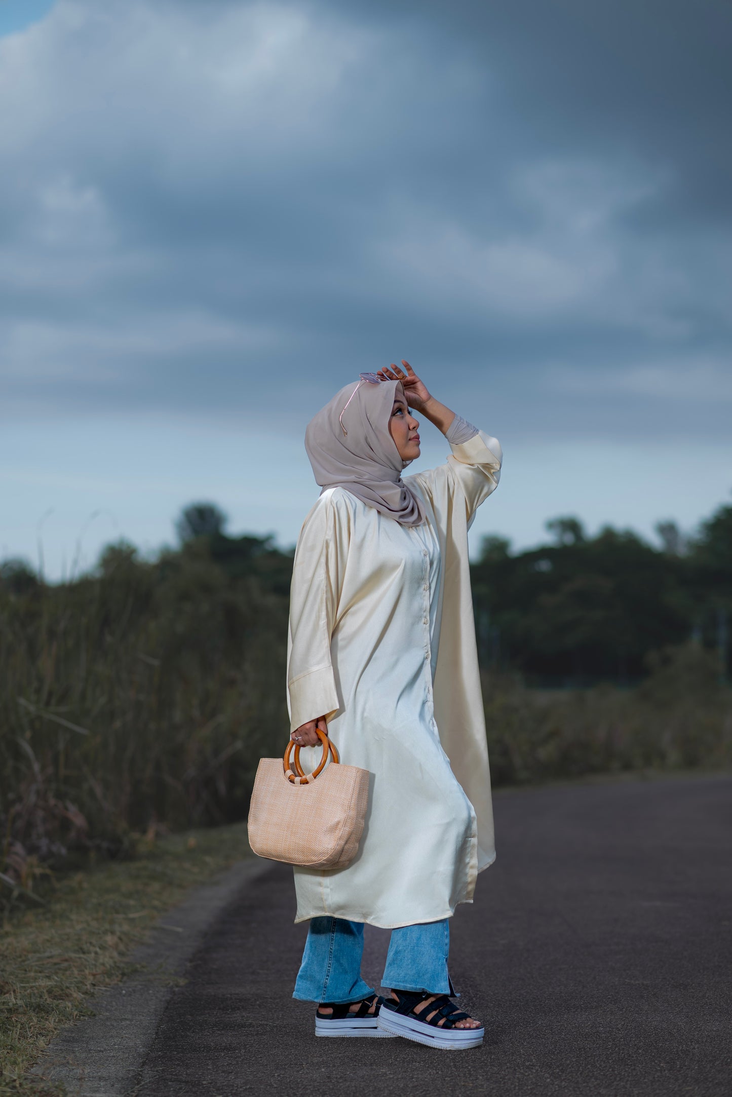 Aayla Long Top in Sand