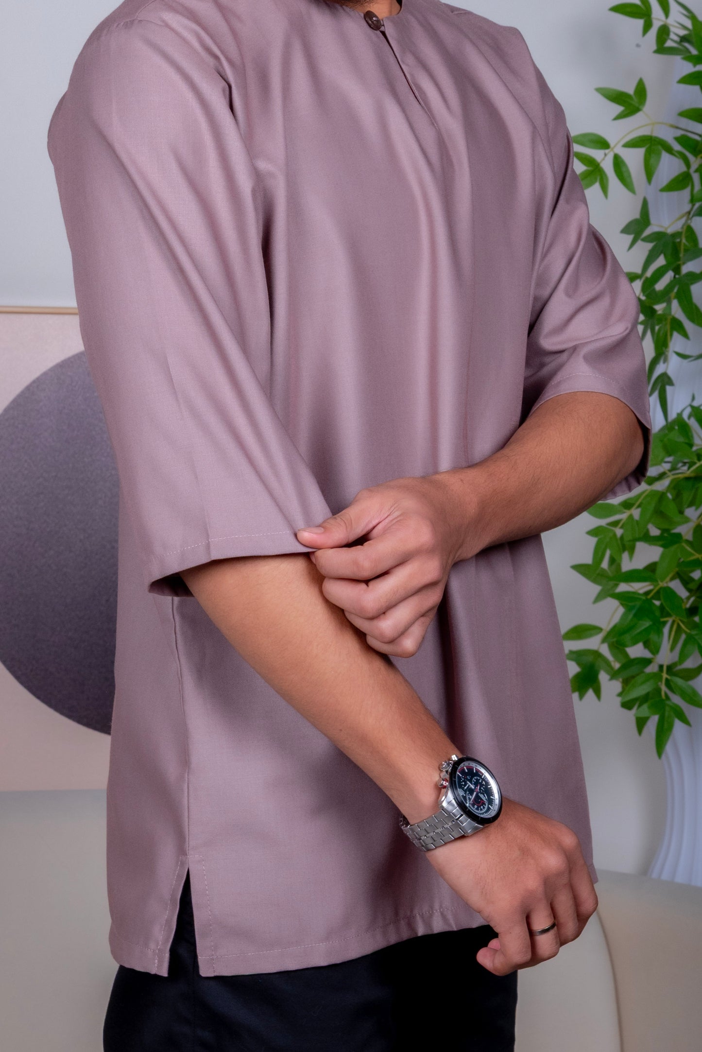 Santai Kurta in Brown
