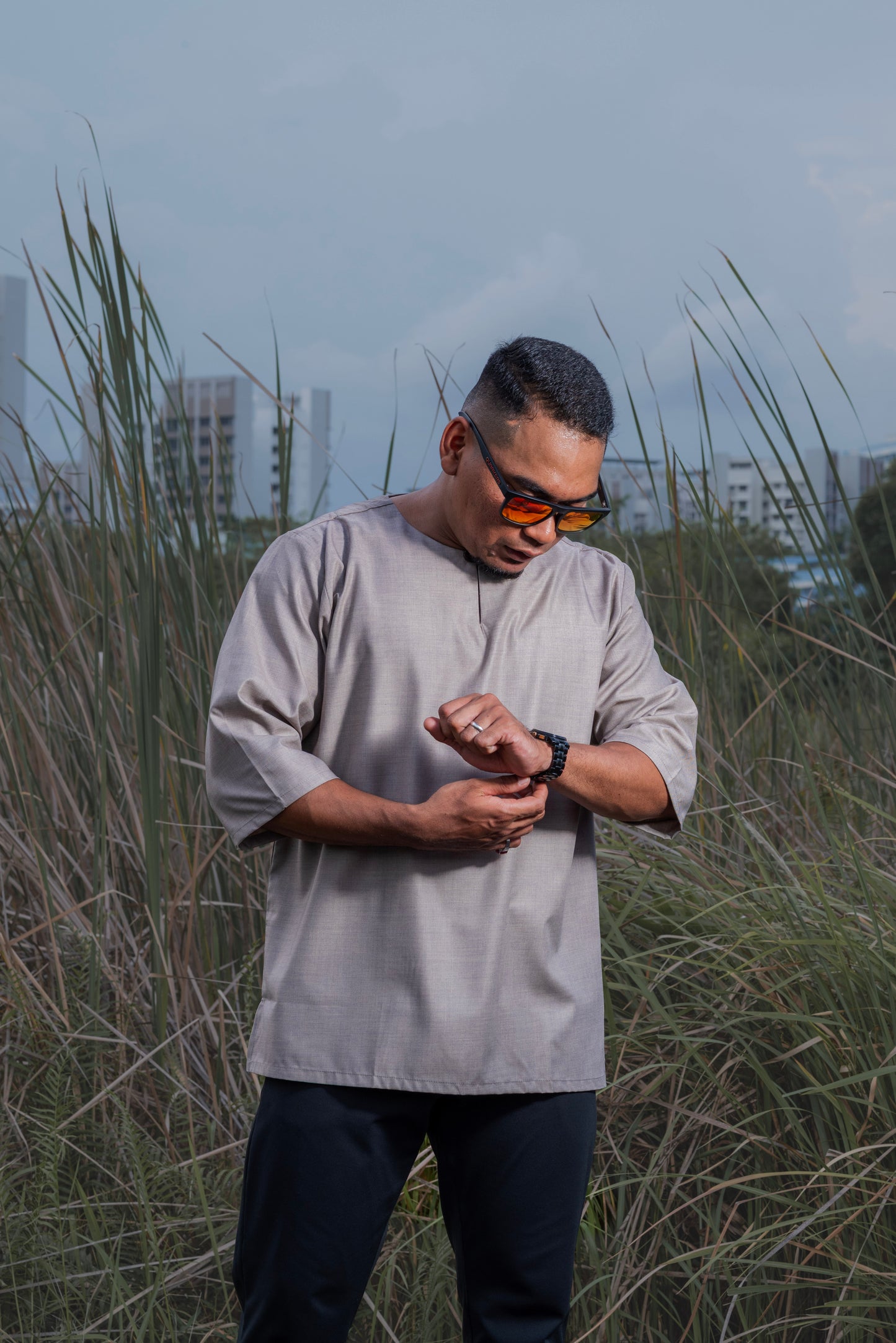 Qhayr Kurta in Brown